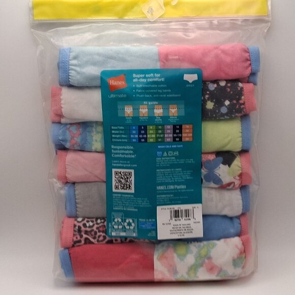 Hanes Ultimate Girls Tagless Briefs Style Super Soft Cotton Underwear 14 Pairs - Picture 2 of 9